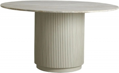 Product photograph of Nordal Erie Ivory Marble 4 Seater Round Dining Table from Choice Furniture Superstore