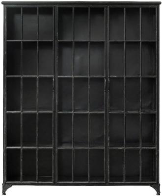 Clearance Nordal Downtown Black 3 Door Display Cabinet Fss15510