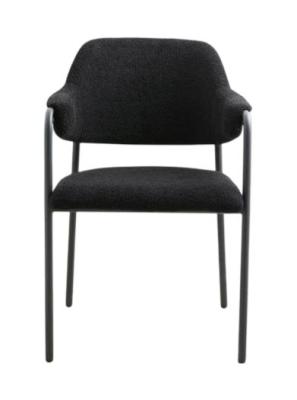 Set Of 2 Nordal Albert Balck Teddy Fabric Armchair