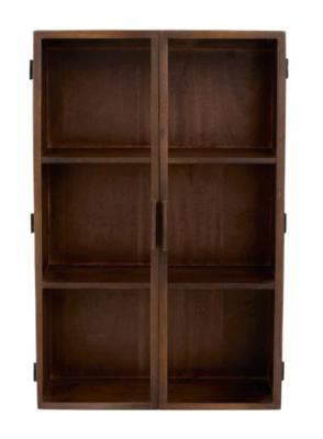 Product photograph of Nordal Nango Dark Brown Mango Wood 2 Door Wall Cabinet from Choice Furniture Superstore