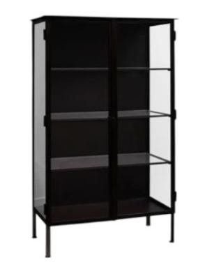 Product photograph of Nordal Oregon Black Metal 2 Door Cabinet from Choice Furniture Superstore