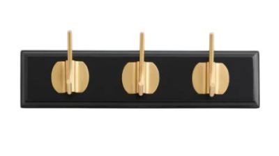 Product photograph of Nordal Edgy Black 3 Hooks Coat Rack Set Of 4 from Choice Furniture Superstore