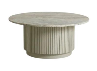 Nordal Erie Ivory Marble Round Coffee Table