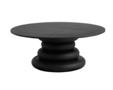 Nordal Yalu Black Round Coffee Table