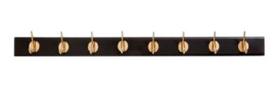 Product photograph of Nordal Edgy Black 8 Hooks Coat Rack Set Of 2 from Choice Furniture Superstore