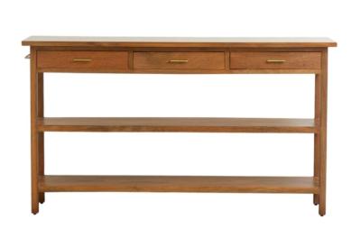 Product photograph of Nordal Farris 3 Drawer Mango Wood Console Table from Choice Furniture Superstore