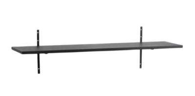 Product photograph of Nordal Tano Black Wooden Wall Shelf from Choice Furniture Superstore