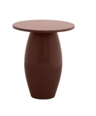 Product photograph of Nordal Tarim Rust Red Round Side Table from Choice Furniture Superstore