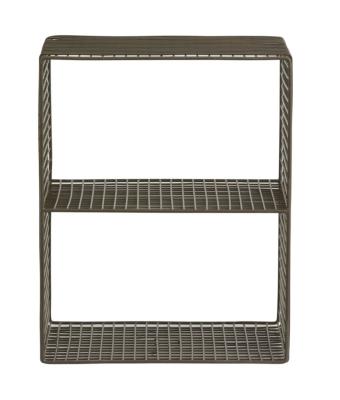 Product photograph of Nordal Tuo Olive Painted Metal Wall Shelf from Choice Furniture Superstore