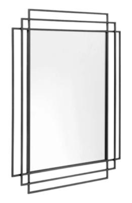 Nordal Black Metal Frame Wall Mirror