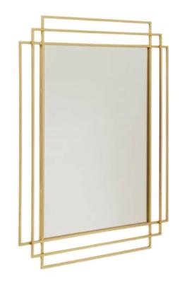 Nordal Brass Metal Frame Wall Mirror