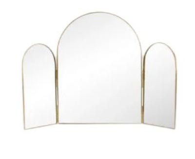 Nordal Rukia Gold Triple Dressing Mirror