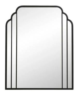 Nordal Skylark Black Metal Wall Mirror 82cm X 102cm