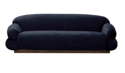 Nordal Sof Dark Blue Fabric 3 Seater Sofa