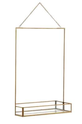 Set Of 2 Nordal Gold Metal Wall Mirror