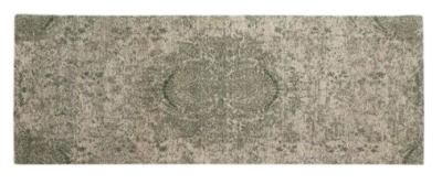 Nordal Aria Jacquard Green Woven Rug 200cm X 75cm