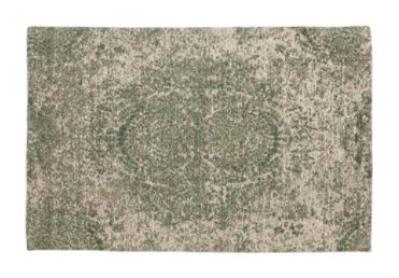 Nordal Aria Jacquard Green Woven Rug 90cm X 60cm Set Of 4