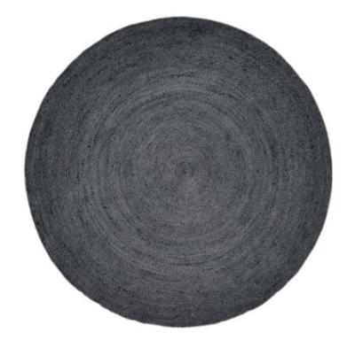 Nordal Jute Black Round Rug 150cm X 150cm