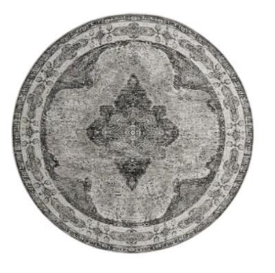 Nordal Venus Dusty Grey Woven Round Rug 240cm X 240cm