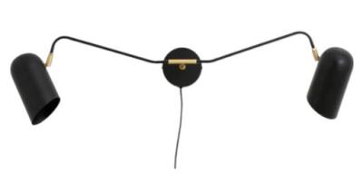 Nordal Eris Black 2 Arms Wall Lamp