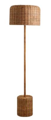 Nordal Natural Rattan Floor Lamp