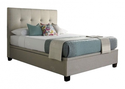 Product photograph of Kaydian Walkworth Ottoman Storage Bed - Oatmeal Fabric from Choice Furniture Superstore