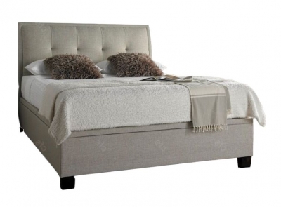 Product photograph of Kaydian Accent Ottoman Storage Bed - Oatmeal Fabric from Choice Furniture Superstore