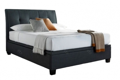 Product photograph of Kaydian Accent Ottoman Storage Bed - Pendle Slate Fabric from Choice Furniture Superstore