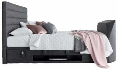 Product photograph of Kaydian Appleton Grey Ottoman Storage Tv Bed from Choice Furniture Superstore
