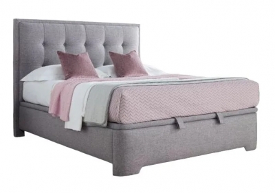 Product photograph of Kaydian Falstone Ottoman Storage Bed - Marbella Grey Fabric from Choice Furniture Superstore