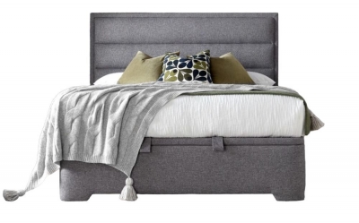 Product photograph of Kaydian Kirkby Marbella Grey Fabric Ottoman Storage Bed from Choice Furniture Superstore
