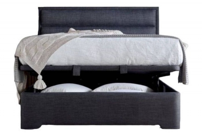 Product photograph of Kaydian Kirkby Pendle Slate Fabric Ottoman Storage Bed from Choice Furniture Superstore
