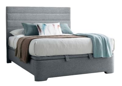 Product photograph of Kaydian Appleby Ottoman Storage Bed - Marbella Grey Fabric from Choice Furniture Superstore