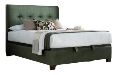 Kaydian Walkworth Winter Moss Green Fabric Ottoman Storage Bed