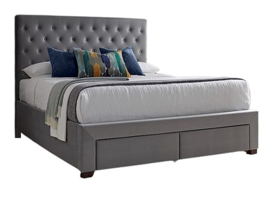 Product photograph of Kaydian Vindolanda Grey Fabric Storage Bed from Choice Furniture Superstore