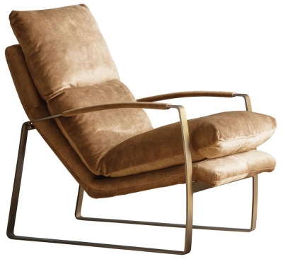 Product photograph of Fabien Ochre Lounger from Choice Furniture Superstore