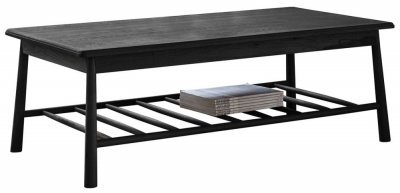 Product photograph of Wycombe Black Rectangular Coffee Table from Choice Furniture Superstore
