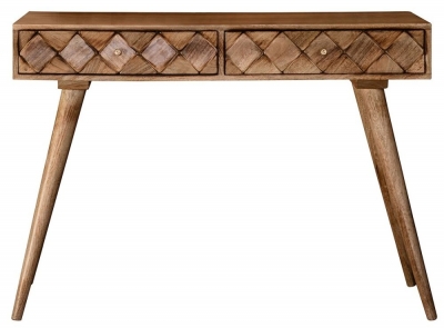 Product photograph of Louisiana Burnt Wax Mango Wood Console Table from Choice Furniture Superstore