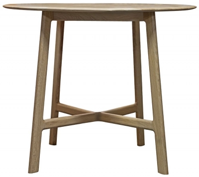 Product photograph of Madrid Oak Round Dining Table - 2 Seater from Choice Furniture Superstore