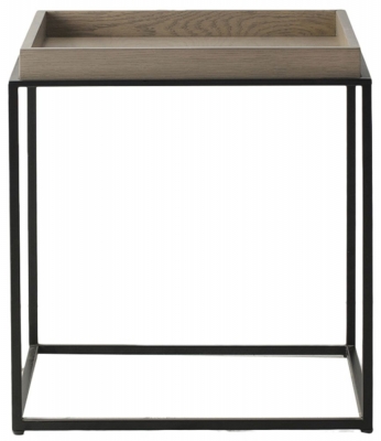 Product photograph of Trent Grey Oak Tray Side Table from Choice Furniture Superstore