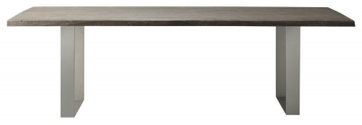Pembroke Grey Acacia Wood and Metal Dining Table - 10 Seater