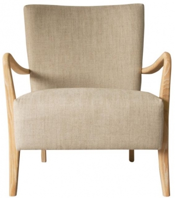 Chichester Fabric Armchair - Comes in Natural Linen and Charcoal
