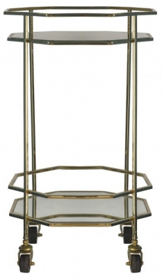 Product photograph of Atkins Gold Drinks Trolley from Choice Furniture Superstore