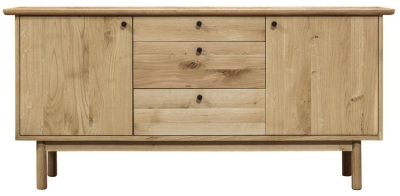 Product photograph of Nevada Oak 2 Door 3 Drawer Sideboard from Choice Furniture Superstore