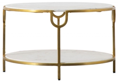 Welby Coffee Table - Comes in White Marble and Gold or Black Marble and Gold Options