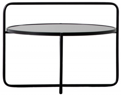 Product photograph of Fawley Black Round Coffee Table from Choice Furniture Superstore