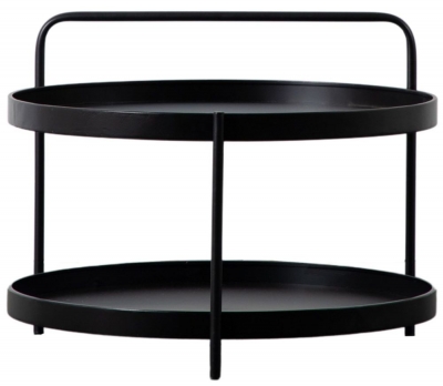 Product photograph of Sennen Metal Round Coffee Table - Comes In Black And Gold Options from Choice Furniture Superstore