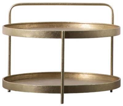 Product photograph of Sennen Gold Round 65cm Coffee Table from Choice Furniture Superstore