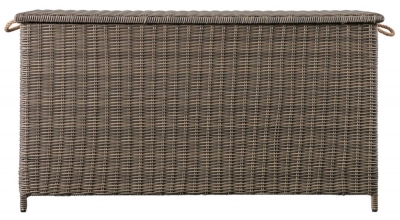 Product photograph of Amber Natural Rattan Outdoor Garden Cushion Storage Box from Choice Furniture Superstore