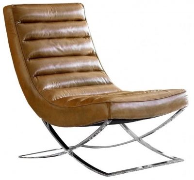 Product photograph of Clearance - Cassino Brown Leather Lounger - B24 from Choice Furniture Superstore
